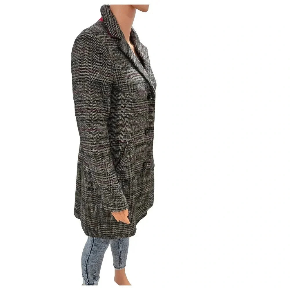 Maralyn & Me Women's Herringbone Long Coat - Picture 4 of 15
